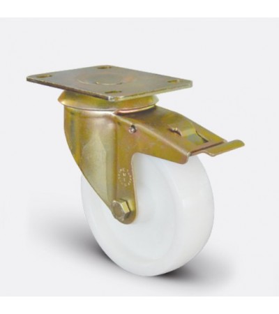 Döner Tablalı Frenli Poliamid Tekerlek Çap:100 Döner Tablalı Frenli Poliamid Tekerlek Çap:100