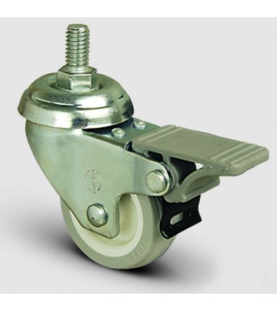 Frenli Civatalı PVC Kaplı Tekerlek Çap:50