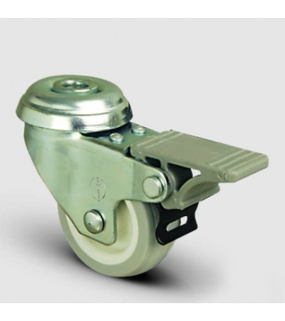 Delik Bağlantılı Frenli PVC Tekerlek Çap:50